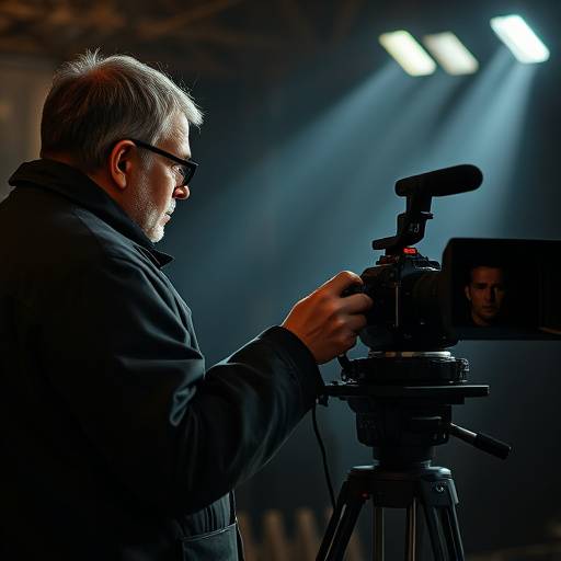 Photograph of Andrei Ivanov during a film shoot, clearly directing with confidence.
